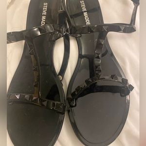 Steve Madden black stud jelly sandals - brand new size 9